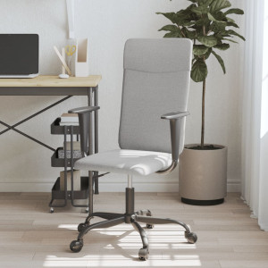 Cadeira de escritório de tecido cinza claro D