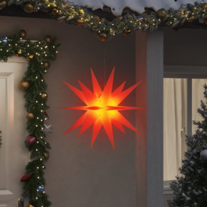 Lámpara de Navidad con LED plegable roja 100 cm D