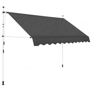 Toldo retráctil de operación manual antracita 250 cm D