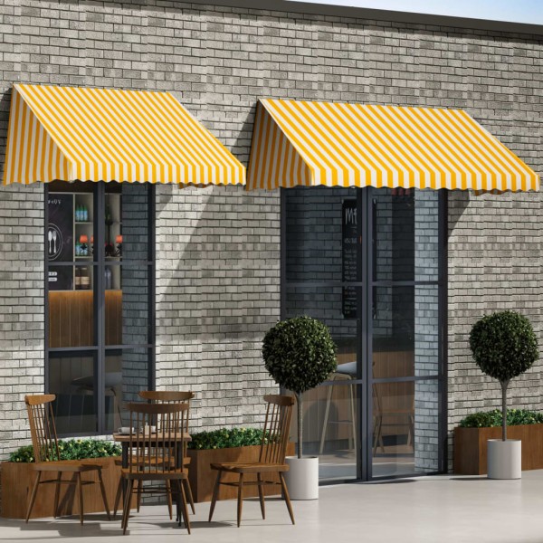 Toldo para bar 400x120 cm naranja y blanco Toldo para bar 400x120 cm naranja y blanco D