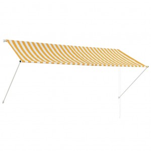 Toldo retráctil 300x150 cm amarillo y blanco D