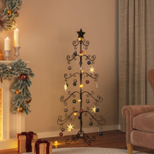 Árbol de Navidad para decoración metal negro 150 cm D