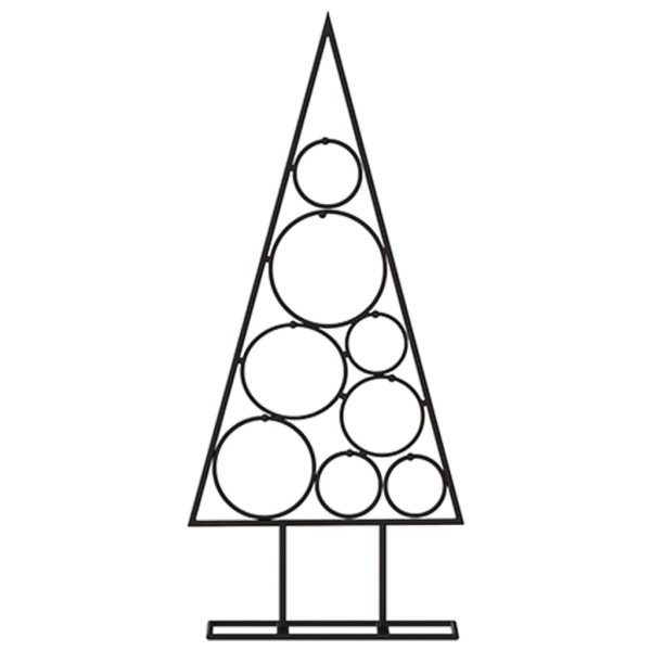 Árbol de Navidad para decoración metal negro 60 cm D