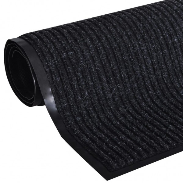 Felpudo alfombra de entrada PVC negro 90x120 cm D