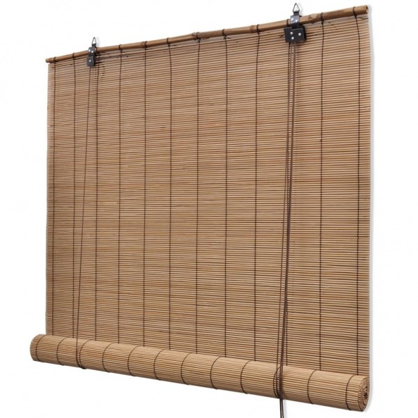 Telas roláveis de bambu marrom 120x220 cm D