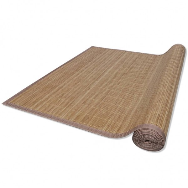 Tapete retangular bambu 80 x 300 cm castanho M 3