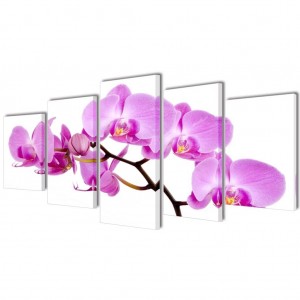 Conjunto decorativo de telas para a parede modelo orquídea. 200 x 100 cm D