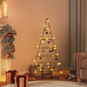 Árbol de Navidad para decoración metal negro 125 cm D