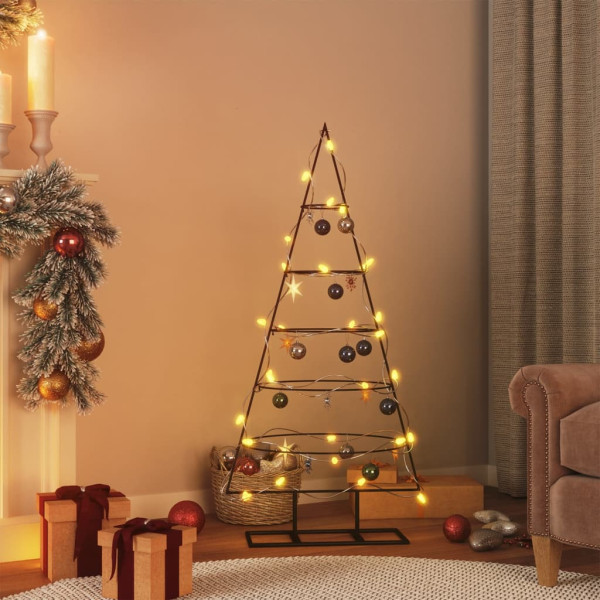 Árbol de Navidad para decoración metal negro 125 cm D