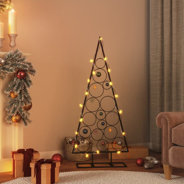 Árvore de natal para decoração metal preto 125 cm D