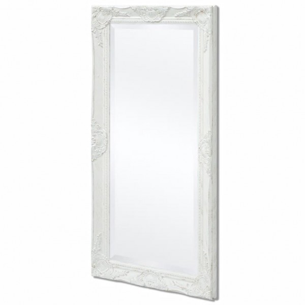 Espejo de pared estilo barroco blanco 100x50 cm D
