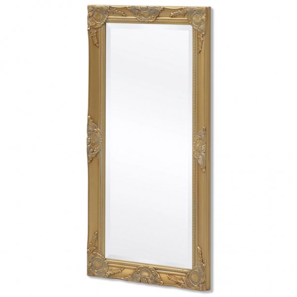 Espelho de parede estilo barroco dourado 100x50 cm D