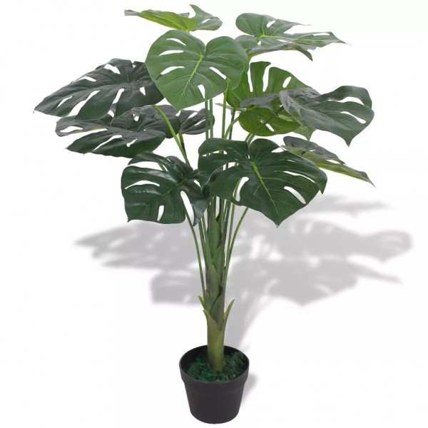 Planta de monstro artificial com pote verde 70 cm D