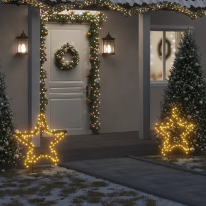 Estrella de luz decorativa Navidad con estacas 115 LED 85 cm D