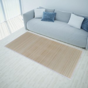 Tapete de bambu natural de 100x160 cm D