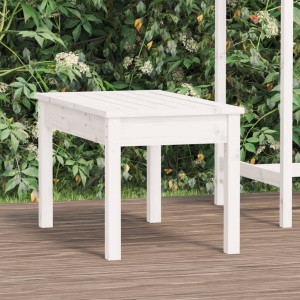 Banco de jardim madeira maciça pinho branco 80x44x45 cm D