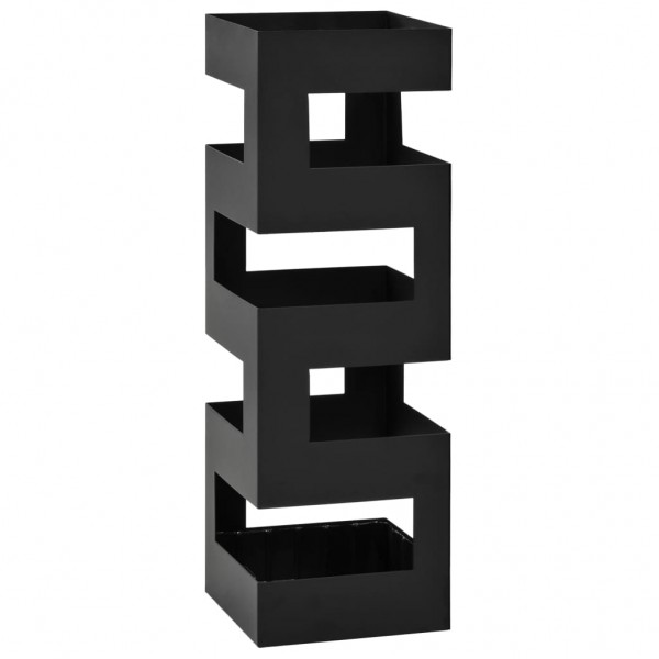 Paragúero diseño tetris acero negro D