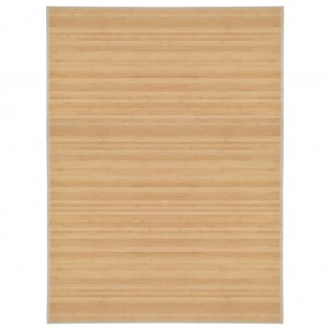 Tapete de bambu de cor natural 150x200 cm D