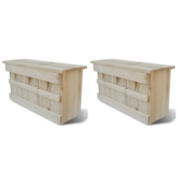 Casas para pardais 2 unidades madeira 44x15.5x21.5 cm D