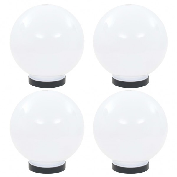 Lámparas de bola LED 4 unidades esféricas PMMA 20 cm D