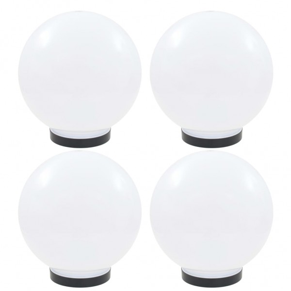 Lâmpadas LED de 4 unidades esféricas PMMA 25 cm D