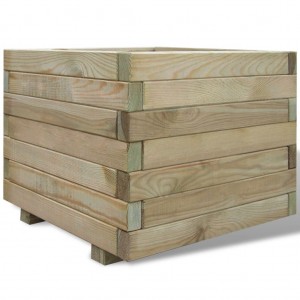 Arraial quadrado de madeira 50x50x40 cm D