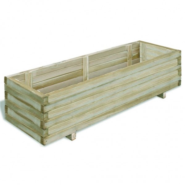 Arriate rectangular madera 120x40x30 cm D