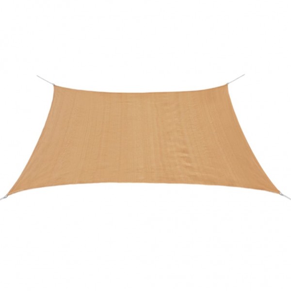 Toldo de vela cuadrado 3.6x3.6 m HDPE beige D