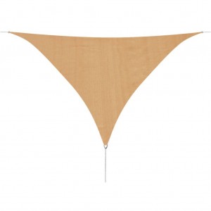 Toldo de vela triangular HDPE 3.6x3.6x3.6 m beige D