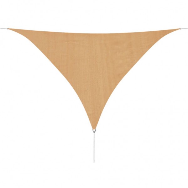 Toldo de vela triangular HDPE 3.6x3.6x3.6 m beige D