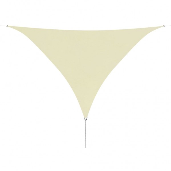 Toldo de vela triangular de tecido Oxford de cor creme 3.6x3.6x3.6 m D