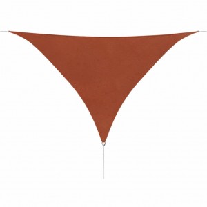 Toldo de vela triangular de tela oxford 3.6x3.6x3.6 terracota D