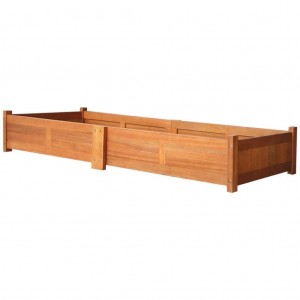 Arriate de madera de acacia 200x50x25 cm D