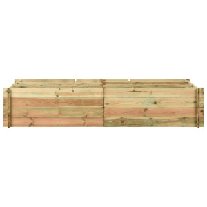 Canteiro elevado jardim 197x100x40 cm pinho impregnado H
