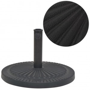 Base de guarda-chuva de resina redonda preta 29 kg D