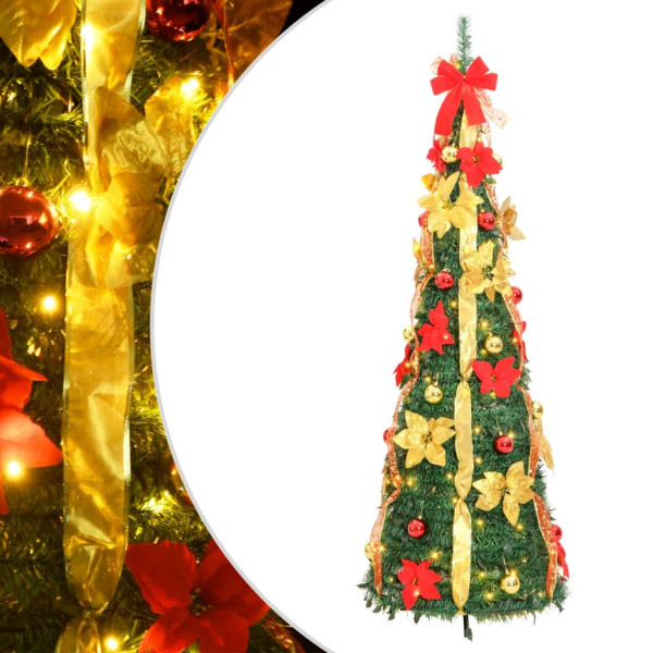 Árvore de Natal artificial pop-up 50 LED verde 120 cm D