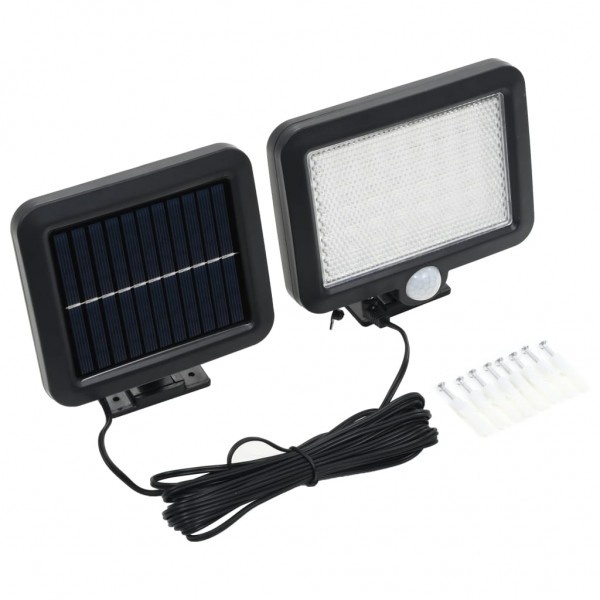 Lámpara solar con sensor de movimiento luces LED blanco D