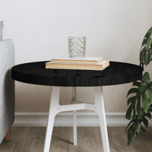 Tablero de mesa redondo madera maciza de pino negro Ø50x3 cm D