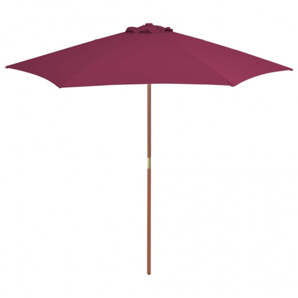 Um guarda-chuva de jardim com um pau de madeira de 270 cm D