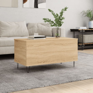 Mesa de centro madera contrachapada roble Sonoma 90x44.5x45 cm D