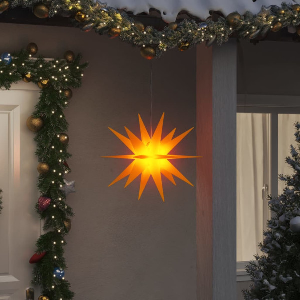 Lámparas de Navidad LED plegables 3 unidades amarillo 43 cm D