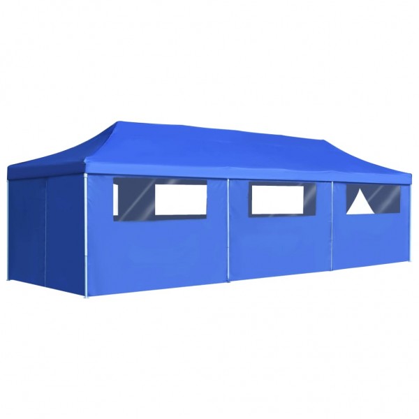 Carpa plegable Pop-up con 8 paredes laterales 3x9 m azul D