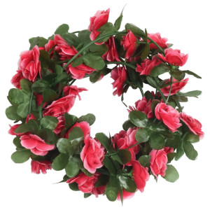 Guirnaldas de flores artificiales 6 uds rojo y rosa 250 cm H