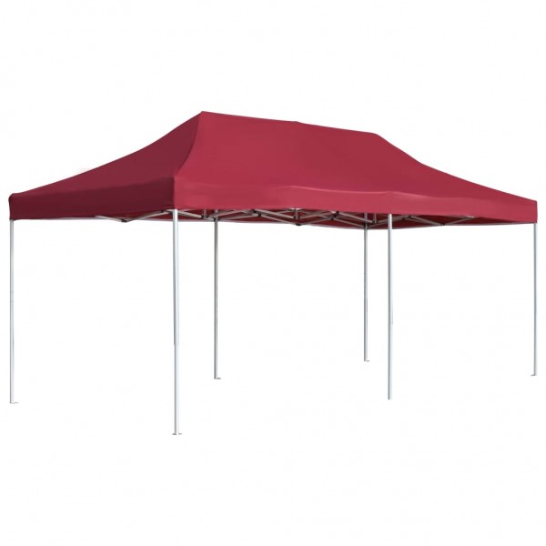 Carpa plegable profesional de aluminio rojo vino tinto 6x3m D