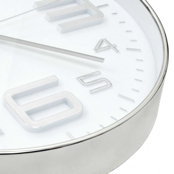 Reloj de pared 30 cm plateado M 5