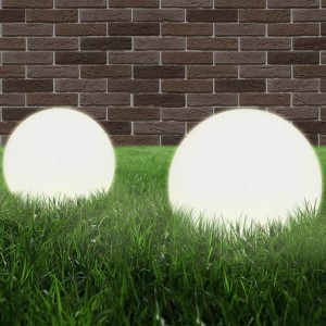 Conjunto de lâmpadas de bola LED 2 peças esféricas 25 cm PMMA D