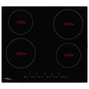 Placa de cerâmica com 4 discos controlo tátil 6000 W H