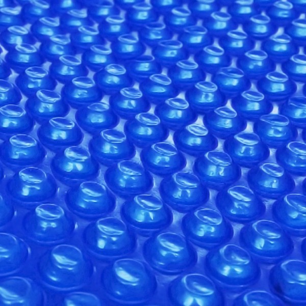 Cubierta solar de piscina de PE redonda y flotante 381 cm azul D