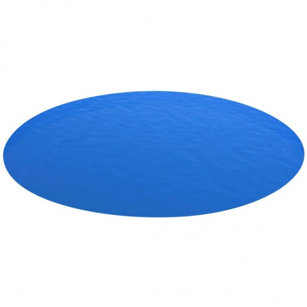 Cubierta redonda de PE de piscina. azul. 488 cm D