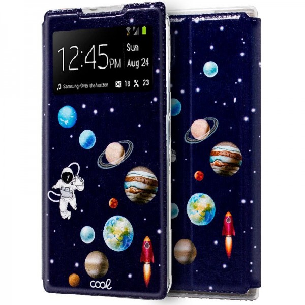 Fundação COOL Capa de Flip para Samsung N975 Galaxy Note 10 Além de desenhos astrônomos D